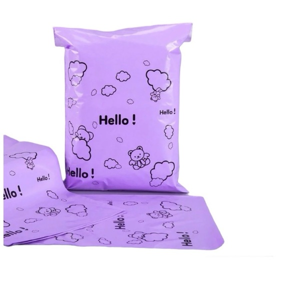 STICKERAFT Other - 50pcs 6.5x8 inch Poly Mailers purple cartoon Envelopes NEW